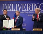 Trump oversees Thailand-Cambodia ceasefire signing as Asia tour gets under way