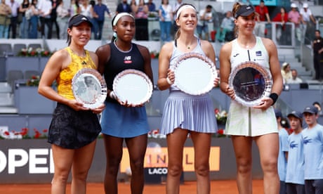 Madrid Open admit silencing women’s doubles finalists was ‘a mistake’
