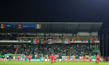 Republic of Ireland fans in the stands.