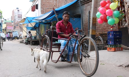The government has provided residents of Tahir Pur who have leprosy with hand-operated rickshaws. Some have lost tissue in their feet due to leprosy-related injuries.