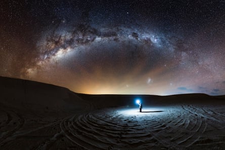 The full arch of the Milky Way, seen from sand dunes north of Perth