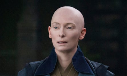 Tilda Swinton as the Ancient One in Doctor Strange.