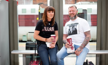 Pamela Thomas and Steve Phoenix in Darlington station