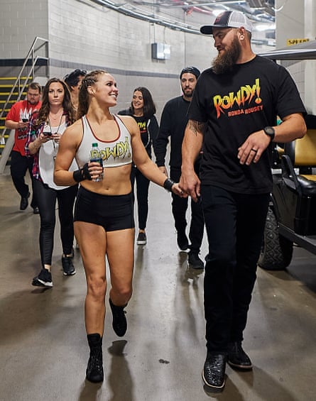 Ronda Rousey with husband Travis Browne.