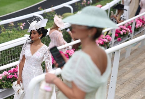 Racegoers arrive for the third day of Royal Ascot.