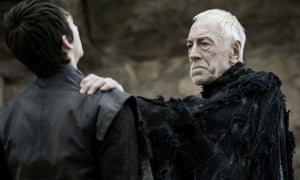 Isaac Hempstead Wright as Bran Stark and Max von Sydow as Three-Eyed Raven in Season 6 of Game of Thrones