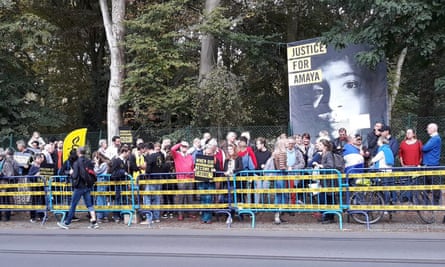Protest in Brussels, Belgium, for political prisoner Amaya Eva Coppens