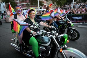 As is tradition, the parade started with the Dykes on Bikes