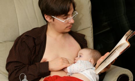 Breasts are made for feeding. New dads play a key role in