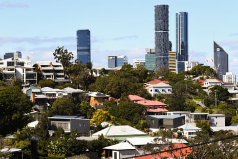 Houses are seen in the inner-city suburb of Paddington in Brisbane