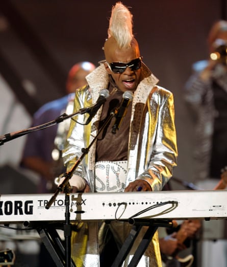 Sly Stone performing at the 48th Annual Grammy Awards in Los Angeles in 2006.