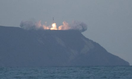 The Electron rocket lifts off from its launch site in Mahia, on the east coast of New Zealand’s North Island on May 25, 2017.