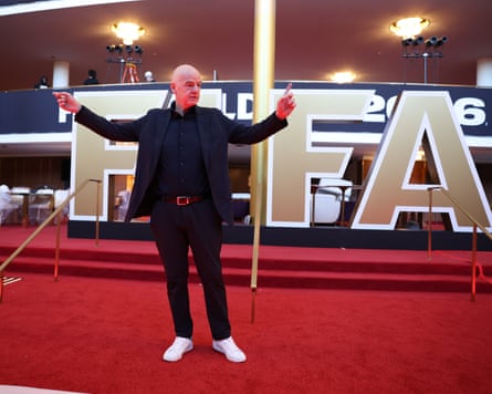 Fifa overlord Gianni Infantino on a visit to the Kennedy Center before Friday’s World Cup draw