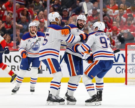 Oilers overturn three-goal deficit to stun Panthers and level Stanley Cup final