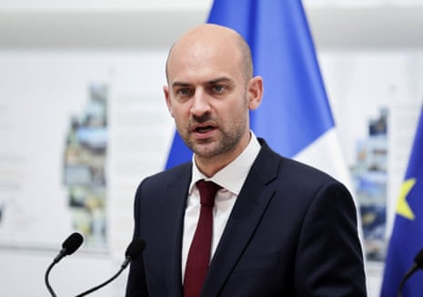 French foreign minister Jean-Noel Barrot during a press conference in Cyprus this week.