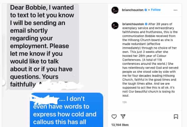 Hillsong: scathing internal letter denounces church response to