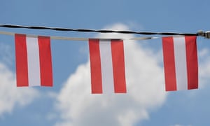 National flags of Austria.