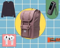 Banana Republic Slim Merino Ribbed Sweater, Anker Laptop Power Bank, Herschel Supply Co. Little America Backpack, 30L, Apple AirPods 4, Kind Healthy Snack Bars