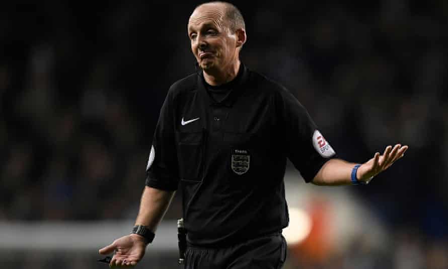 Dean gives a characteristically theatrical shrug during Tottenham’s 2-0 win against Aston Villa in 2017