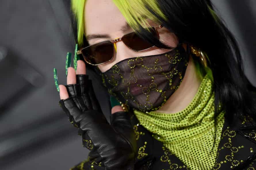 Billie Eilish’s bespoke black and gold Gucci face mask was interpreted as a cool style quirk back in January.