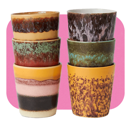 Le Gent HKLIVING 70s Ceramics Coffee Mug – Valley (Set of 6)