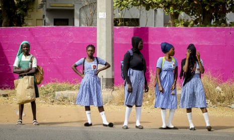 Gambian students are seen during their daily life in Banjul, Gambia on January 27, 2020.