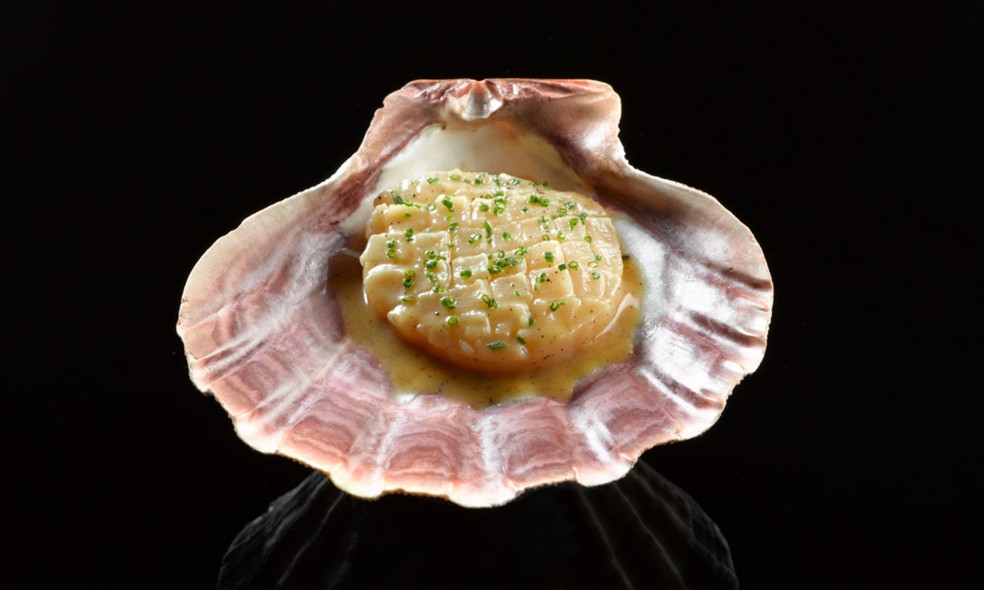 A scallop prepared by Eric Ripert