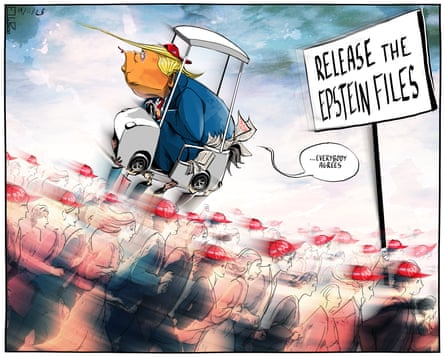 Ella Baron connected Donald Trump’s U-turn connected nan Epstein files – cartoon