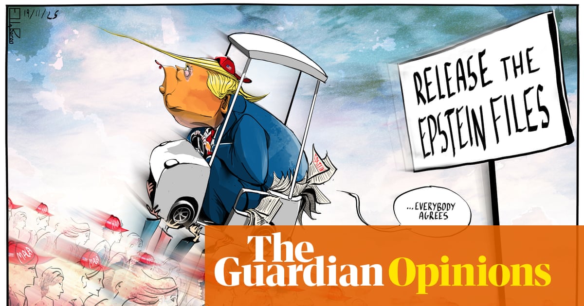 Ella Baron on Donald Trump’s U-turn on the Epstein files – cartoon
