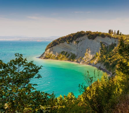 Bay, trees and cliff