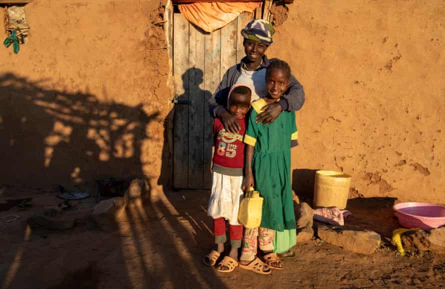 Jecinta Peresia with two of her children.
