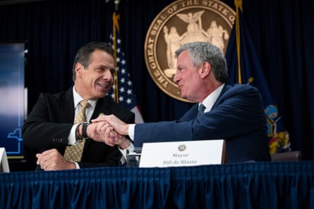 Andrew Cuomo, New York governor, and Mayor Bill de Blasio held a news conference to confirm that Amazon was coming to New York.