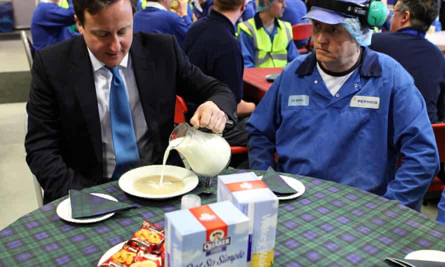 David Cameron visits Scotland
Prime Minister David Cameron tries some porridge during a visit to the Quaker Oats site at Cupar in Scotland. PRESS ASSOCIATION Photo. Picture date: Thursday February 16, 2012. The Prime Minister will have talks with Scottish National Party leader Alex Salmond in Edinburgh. The meeting comes after the First Minister discussed his plans for staging a ballot on independence with the Scottish Secretary Michael Moore earlier this week. See PA story POLITICS Scotland. Photo credit should read: Andrew Milligan/PA Wire