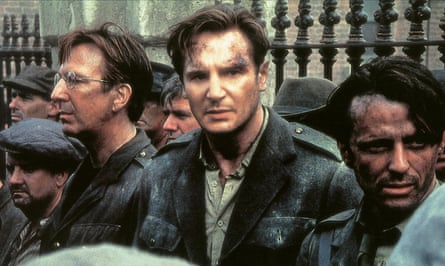 ‘I began imagining a sequel’ … Rickman in the film with Liam Neeson and Aidan Quinn.