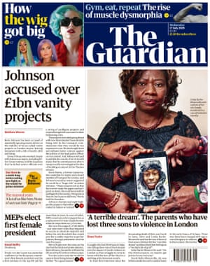 Guardian front page, Wednesday 17 July 2019