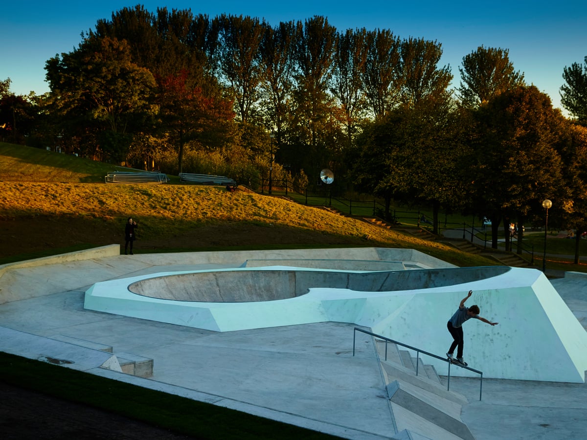 Let S Glow Skaters Descend On Liverpool S Glow In The Dark Skatepark Art And Design The Guardian