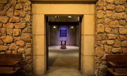 A depiction of a temple at the Museum of the Bible in Washington