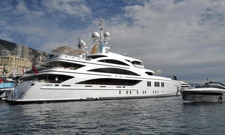 A yacht at the Hercules Port this week during the annual yacht show in Monaco. 