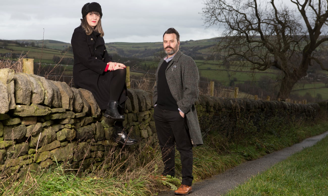 Adelle Stripe and Benjamin Myers, photographed for the Observer near their home in Mytholmroyd, near Hebden Bridge in West Yorkshire. 