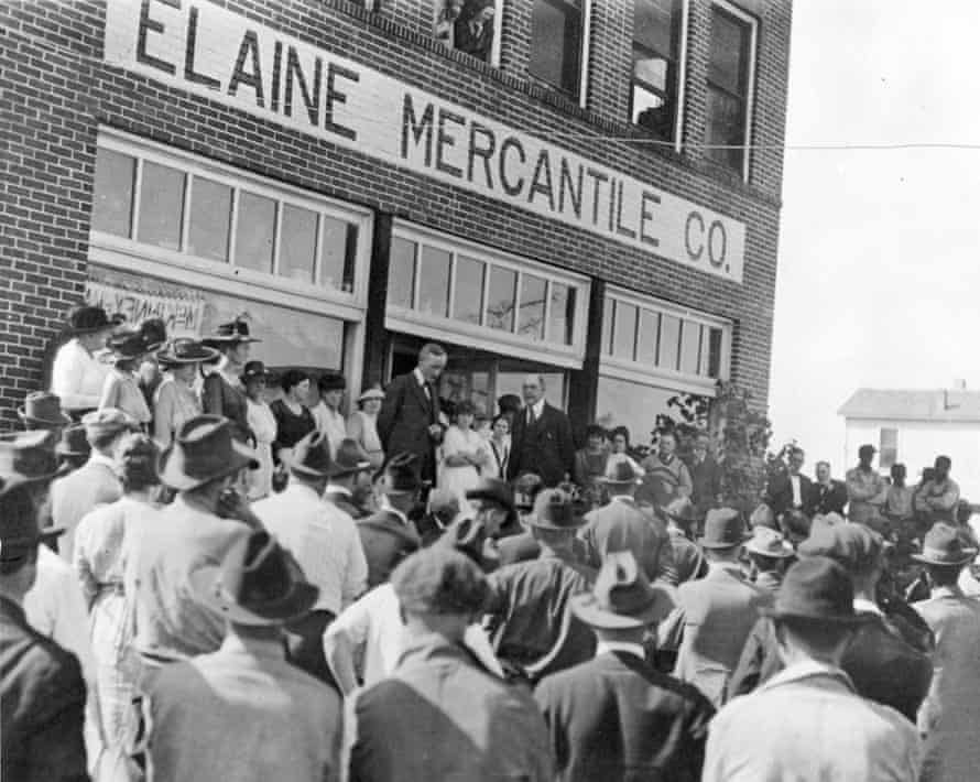 How Ida B Wells became the last hope for 12 wrongly convicted Black men | US news 3 Governor Charles Brough addressing a crowd in Elaine.