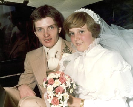 Ian Curtis and Deborah Woodruff on their wedding day, 23 August 1975.