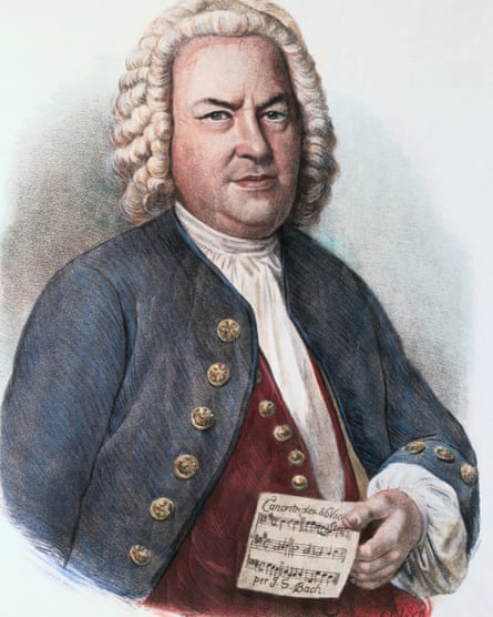 Johann Sebastian Bach in a lithograph by FG Schlick after the portrait by EG Haussmann.