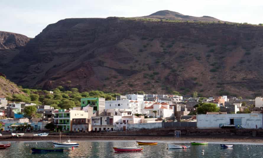 View of the harbour in the volcanic island of Sao Nicolau in the Cape Verde archipelago