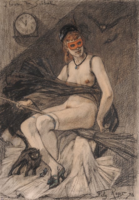 L‘Heure du Sabbat, 1874, Félicien Rops.