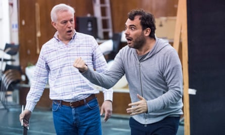 Kramer and tenor Stephen Rooke in rehearsals for the ENO’s new Tristan and Isolde.