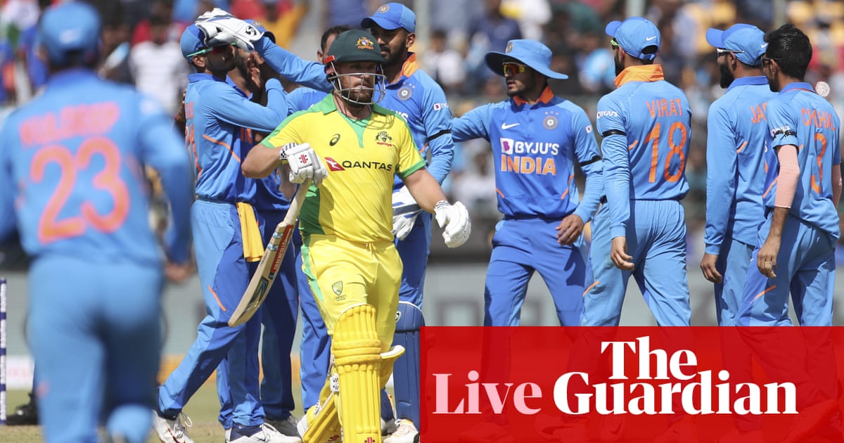 India chase 287 to win third ODI and series against Australia – live!