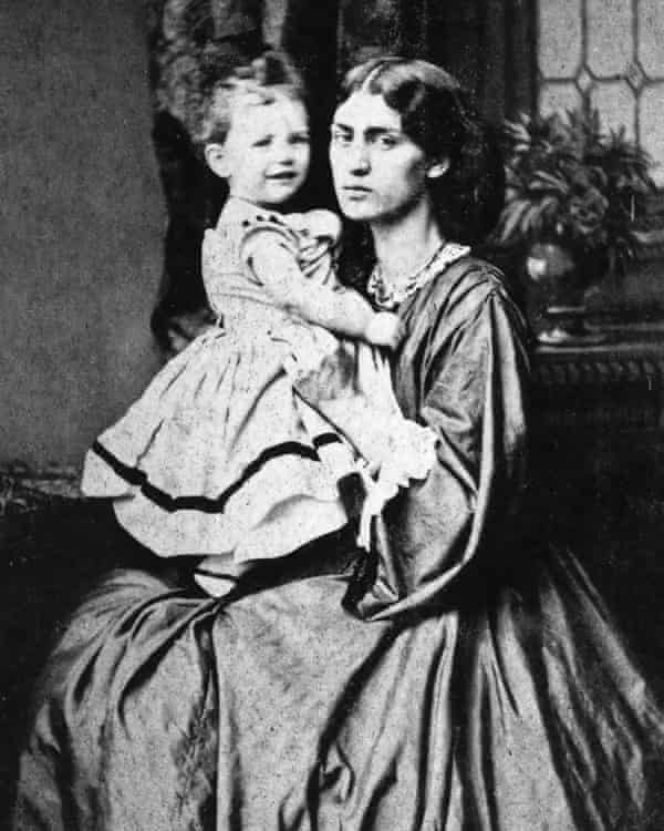 Jane Morris with her daughter May, circa 1865.