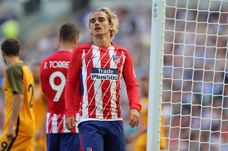 Antoine Griezmann during the pre-season friendly against Brighton and Hove Albion