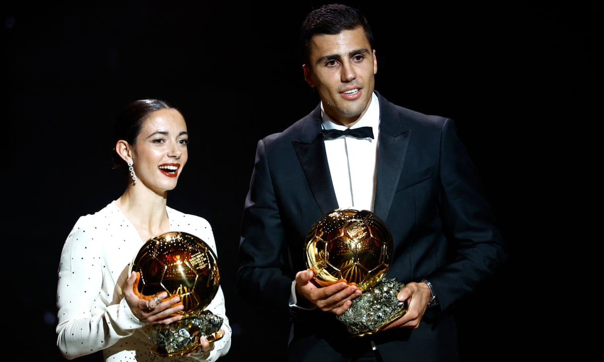 Rodri and Bonmatí scoop Ballons d'Or as Real Madrid boycott big awards night | Ballon d'Or | The Guardian