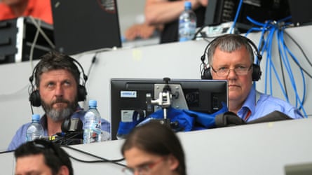 Clive Tyldesley on commentary duty alongside his longtime co-commentator and friend Andy Townsend